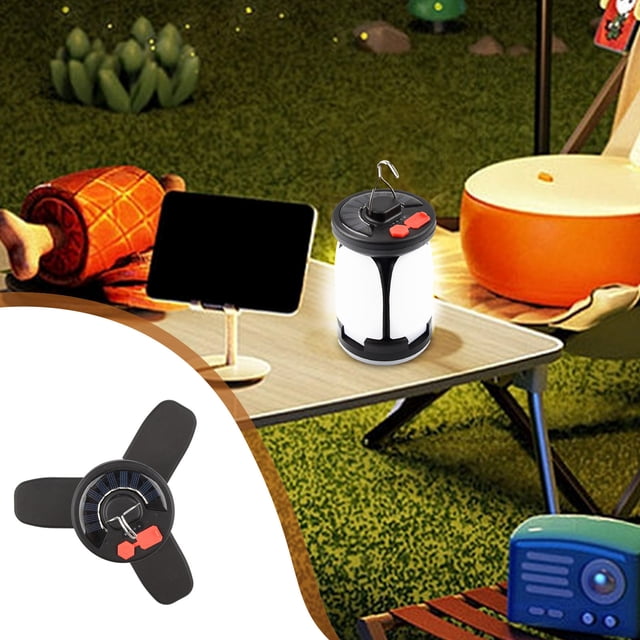 PRETXORVE USB Solar Camping Light - Hanging Tent Light Outdoor Lamp For Camping, Hiking, Outage, Cellphone Emergency Charging