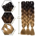 thumbnail image 5 of Ombre Jumbo Braiding Hair Extensions High Temperature Synthetic Twist Hair Multiple Colored Hair, 5 of 5