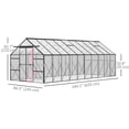 thumbnail image 3 of Outsunny Polycarbonate Greenhouse Kit with Vent Rain Gutter Door, Black, 3 of 10
