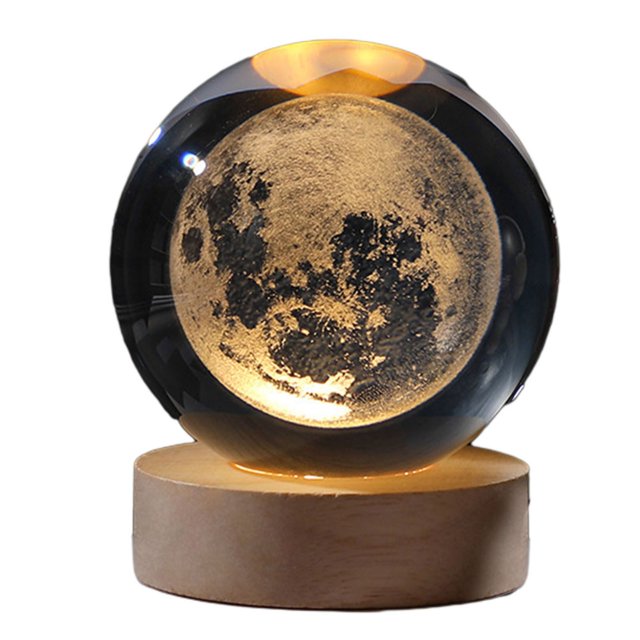 Christmas For Crystal Ball Decoration Astronomy Solar Planets Moon Astronaut