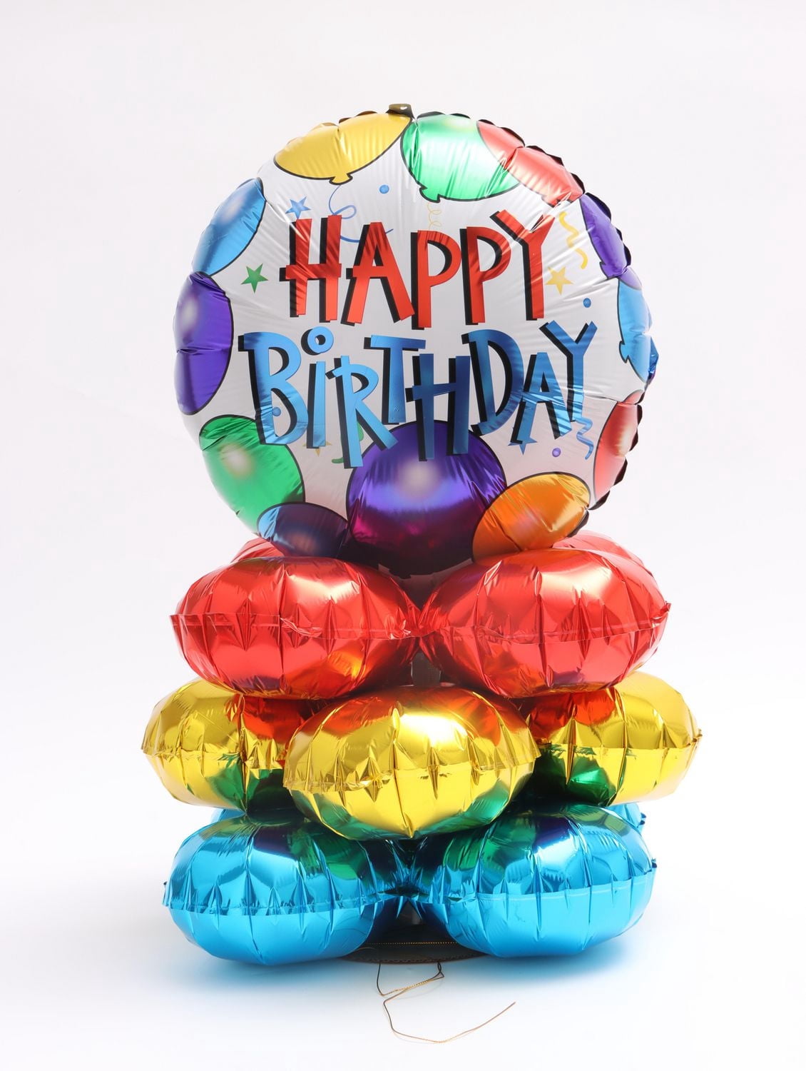 Way to Celebrate. Tabletop Foil Balloon Decoration-Happy Birthday