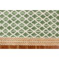 thumbnail image 4 of Casavani Handblock Printed Cotton Dhurrie Hallway Stair Runner Rug Home Decor Kilim Rug, Green 3x10 feet, 4 of 6