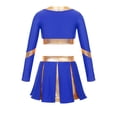 thumbnail image 2 of Aislor Uniforme de Cheerleading pour Filles Enfants Tenues de Cheer Patchwork Métallique Costume de Compétition Performance A03 6, 2 of 5