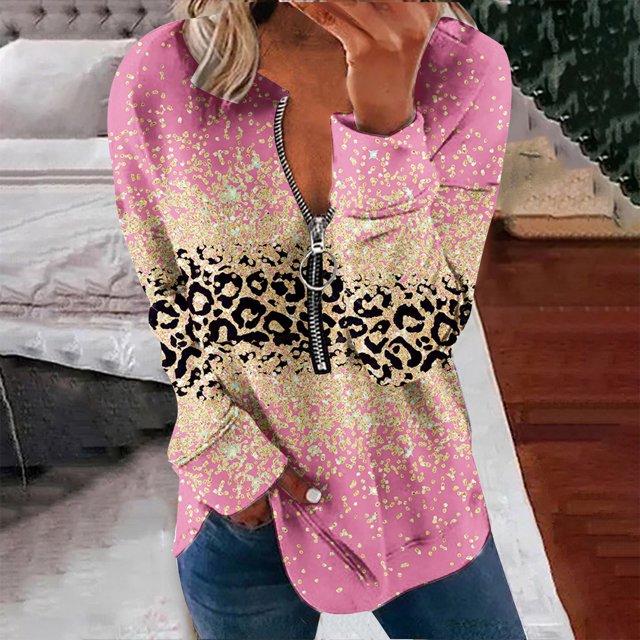 Liquidation à 50 % Chandail Surdimensionné pour Femmes 2023 Hauts Automne Manches Longues Chandail Ample Chemise Chic Décontractée Dames Chandails à Rayures à Col Rond