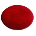 thumbnail image 1 of Round Solid Coral Velvet Memory Foam Carpets Area Rug Bedroom Doormat Floor Mat Mats, 1 of 4