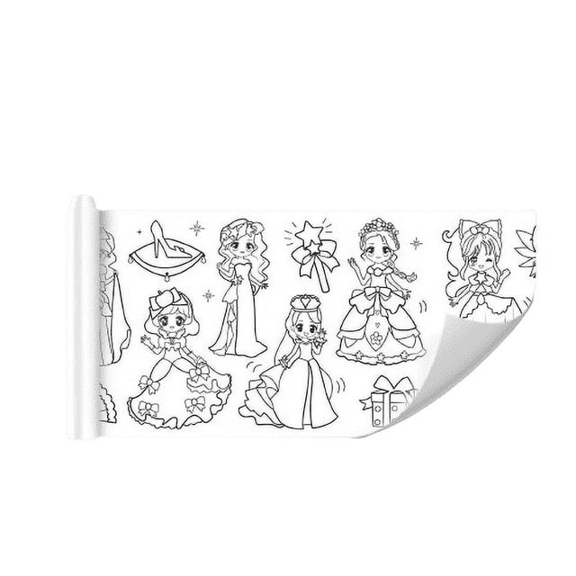 Yunuuuoa 2 Packs Drawing Roll Wall Sticker Reusable Doodle Mat Large Painting Canvas Washable Graffiti Paper Creative Art Toy for s Learning Educational Playroom Home Activity Gift