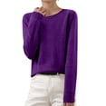 thumbnail image 2 of Timegard Womens Sweaters Crewneck Comfy Knit Pullover Fall Winter Casual Solid Color Long Sleeve Tops, 2 of 6