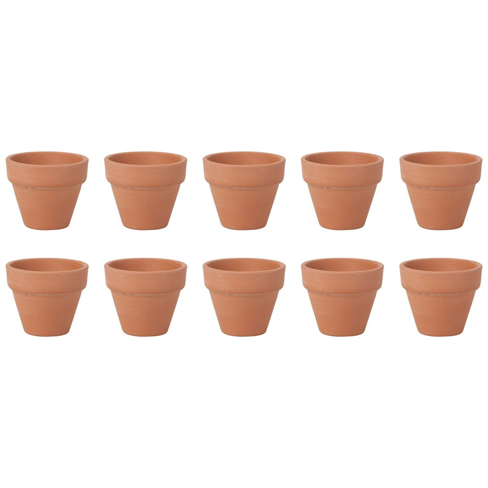 HLONK 10Pcs 4.5x4cm Small Mini Terracotta Pot Clay Ceramic Pottery Planter Cactus Flower Pots Succulent Nursery Pots Great for Plants Crafts Wedding Favor