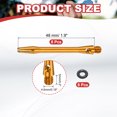 thumbnail image 2 of Uxcell 8Pcs Aluminum Dart Shafts 2BA Thread Dart Stems Replacement Accessories with Rubber Rings for Steel Tip Gold 48mm, 2 of 5