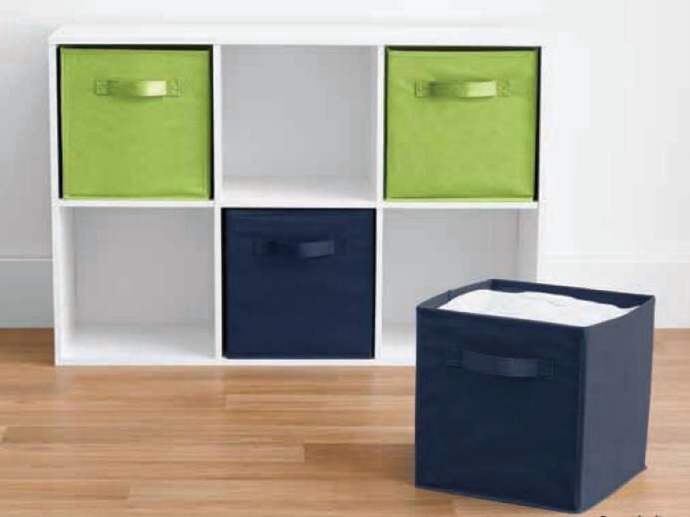 Mainstays panier de rangement en forme de cube, pliable, organisation de la maison, les principaux matériaux sont du tissu non usé et du papier cartonné, parfait pour la crèche, la salle de jeux, etc.
