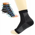 thumbnail image 4 of 1 Pair Foot Ankle Compression Socks Anti Fatigue Varicose Feet Sleeve Outdoor-L/XL, 4 of 6