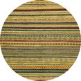 thumbnail image 1 of Ahgly Company Tapis Rond Abstrait Jaune pour Intérieur, 4 Pieds Rond, 1 of 6