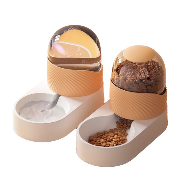Automatic Dog Cat Feeder And Water Dispenser Set,Auto Gravity Food Feeder And Waterer Set Pet Food Dispenser Waterer For Small Medium Dog Puppy Kitten