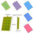 thumbnail image 4 of VONKY Home Ice Cube Tray Molds with Lid Silicone Reusable Squared Cubes Cream Moulds Removable Freezer Maker Kitchen Making Green Rose Red, 4 of 6