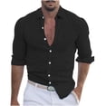 thumbnail image 1 of XZNGL Chemise à Manches Longues Homme Unie Décontractée Mode Col Rabattu Bouton Chemise à Manches Longues Blouse Chemises Habillées pour Hommes Chemises à Manches Longues pour Hommes Manches Longues Homme Chemise à Manches Longues, 1 of 6