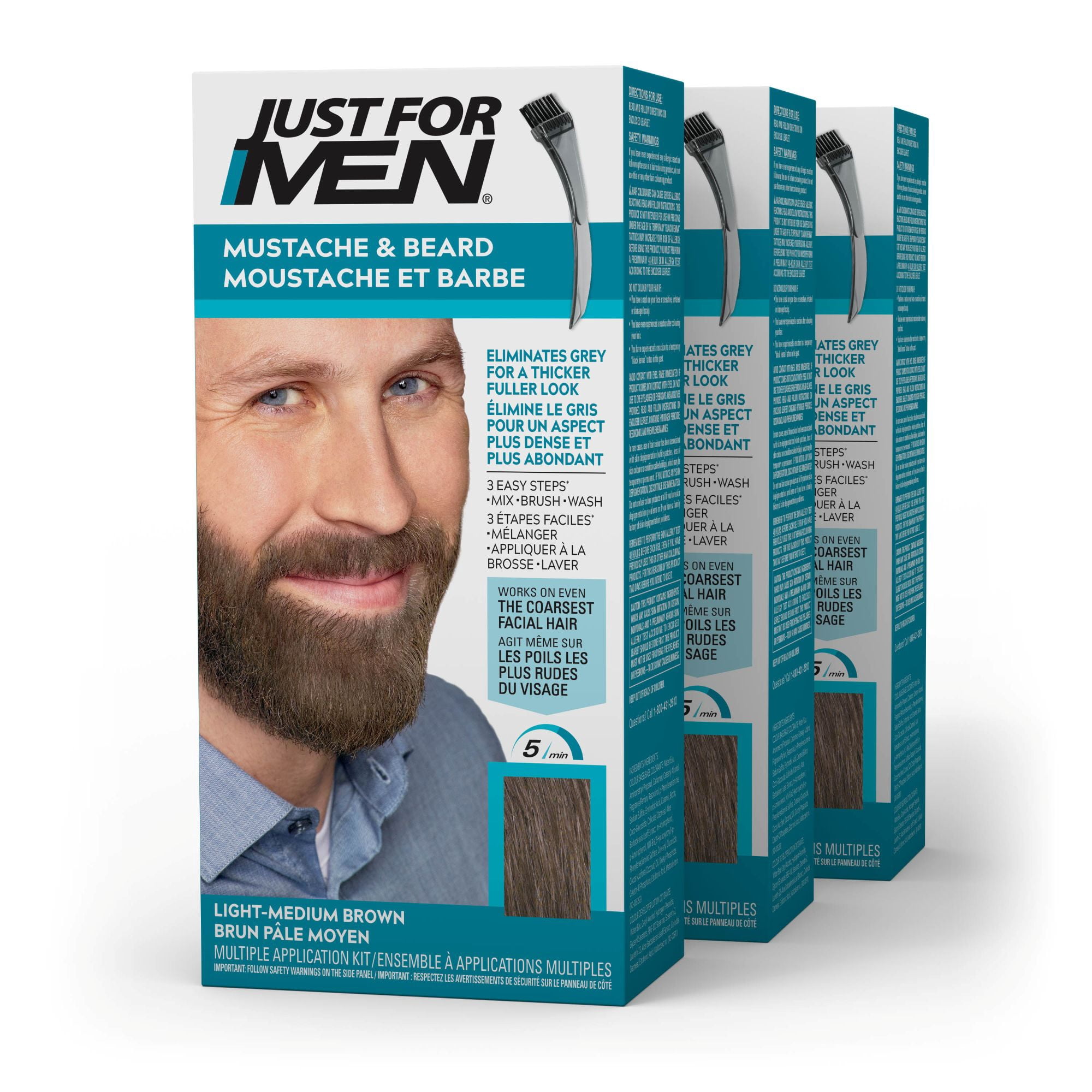 Just For Men Moustache Et Barbe Brun Pâle Moyen