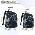 thumbnail image 2 of Easygdp Wave Chain Shark for Durable Canvas Laptop Backpack - Adjustable Shoulder Strap, Large Capacity, Fits 15-17in Laptops, for School, Work, Travel-Small, 2 of 5