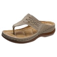 thumbnail image 2 of LSLJS Sandales à Plateforme pour Femmes Flip Flops Décontractées à entre-Doigts à Enfiler Confort Antidérapantes Pantoufles d'Été de Plage, 2 of 6