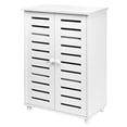 thumbnail image 1 of SortWise Armoire de Salle de Bain Autoportante avec 2 Tablettes Ajustables, Blanc, 1 of 8