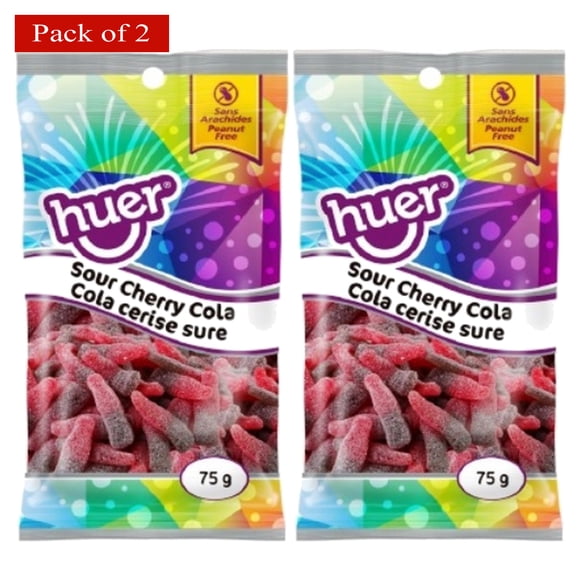 Huer Sour Cherry Cola 75 g (Lot de 2)