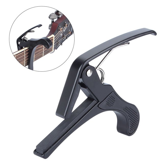 Heavy Duty Tuner Capo Quick Change Guitar Capo Professional for Guitar Ukulele 2pcs Black