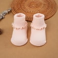 thumbnail image 3 of B91xZ Girls Ruffle Socks Ankle Super Soft Socks Stretch Cuffs Athletic Socks Anti-odor,Pink S Infant, 3 of 4