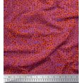 thumbnail image 1 of Soimoi Orange polyester Crepe Fabric Leopard & Wild Animal Skin Fabric Prints by Yard 42 Inch Wide, 1 of 3