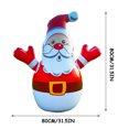thumbnail image 3 of Jessboyy Père Noël Extérieur Illuminé Jardin Gonflable, 32 Pouces, 3 of 9