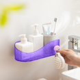 thumbnail image 1 of Big Savings! Transparent Toilet Storage Rack, Wall Mounted Bathroom Washbasin Organizer, Non-perforated Cosmetic Storage with Hooks, Bathroom and Washroom Space Saver, 1 of 6