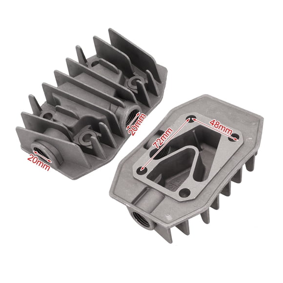1pc Air Compressor Cylinder Head,Aluminum Fittings Cooling Cover Pneumatic Driving, Air Pump Cylinder Head Cover
