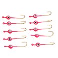 thumbnail image 4 of Fishhooks,10Pcs Heads Fishing Lure Pink Ice Fishing Jigs Ice Fishing Jigs Convenient Use, 4 of 8