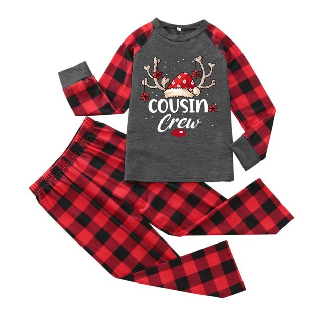 2023 Pyjama Bébé Pyjama de Noël Lettres Imprimées Pyjamas Garçons Coton Biologique Pyjamas de Noël