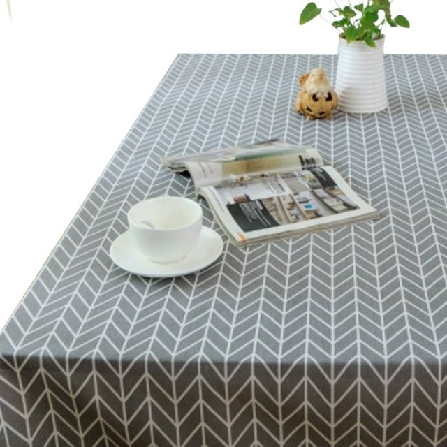 Retro Multi Grain Tablecloth Linen Linen Fabric Home Dining Room Table Cloth Desk Cover Home Decoration No.11