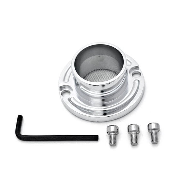 Krator ATV Exhaust Tip Muffler Power Polished Chrome Compatible with Yamaha Raptor 50 (All Years)