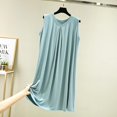 thumbnail image 2 of Modal Lingerie Chemise de Nuit Sans Manches pour Femmes, Robe de Nuit d'Été, Camisoles Unies, 2 of 9