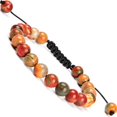 thumbnail image 1 of Natural Healing Power Gemstone Crystal Beads Unisex Adjustable Macrame Bracelets 8mm,Picasso Jasper, 1 of 3