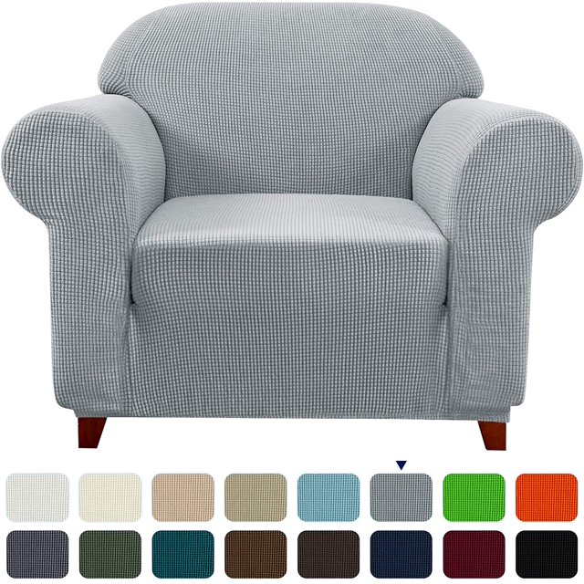 Subrtex 1-Piece Stretch Sofa Slipcover Non Slip Couch Cover, Texture Grid Pattern