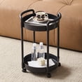 thumbnail image 1 of Mobile Storage Cart with Wheels | Rolling Side Table or Bedside Shelf | Portable Utility Cart for Living Room, Bedroom, Office or Study | Small Plastic Organizer Cart for Holding Books,, 1 of 6