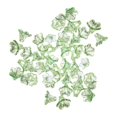 thumbnail image 1 of Elodie 100x Flower Beads Crafts Handmade Flower Bead Charms Transparent Floral Bead Light Green, 1 of 8