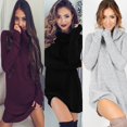 thumbnail image 4 of Womens Autumn Winter Long Sleeve Knit BodyCon Party Sweater Short Mini Dress New, 4 of 4