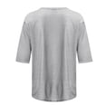 thumbnail image 4 of cfhntfmh T-Shirts à Manches 3/4 pour Femmes, Décontractés, Amples, Col Ras du Cou, Été, Mignons, Tuniques Unies, 2025, 4 of 5