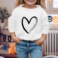 thumbnail image 2 of PMVFHDE Chandail pour Filles Chandail à Capuchon pour Fille Manches Longues Doux Chandail Graphique Hoody Enfants Mignons Chandails à Enfiler Haut Vêtements pour Filles Blanc, 3-4 Ans, 2 of 4