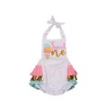 thumbnail image 2 of Fortune Baby Girl Sleeveless Romper Ice Cream Print Ruffle Jumpsuit,0-3 Y, 2 of 9