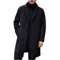thumbnail image 3 of Ceisia Men's Slim Notched-Lapel Single-Breasted Mid-Length Wool-Blend Coat Gift, 3 of 3