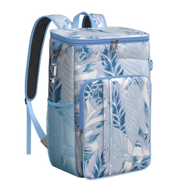 Tropical Jungle Leaves Soft Cooler Bag - 20L, Keeps Contents Cold/Hot 20 Hours, Perfect for Camping