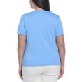 thumbnail image 4 of RAFAELLA Women's Square Neckline Short Sleeve Tee Shirt, 4 of 5