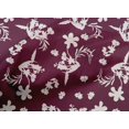 thumbnail image 4 of oneOone Cotton Poplin Purple Fabric Florals Craft Projects Decor Fabric Printed By The Yard 56 Inch Wide, 4 of 4