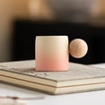 thumbnail image 1 of EGNMCR Rough Pottery Mini Cute Small Tea Cup Wooden Handle Coffee Cup Exquisite Classical Fresh Small Cups Ceramic Coffee Cup, 1 of 6