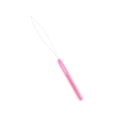thumbnail image 3 of Beads Loop Pulling Needle Professional Tool Plastic-Handle Stainless Steel Wire Ring Extension Threader Knitting Steel Ring Needle Wig Sewing Repair Pink, 3 of 7