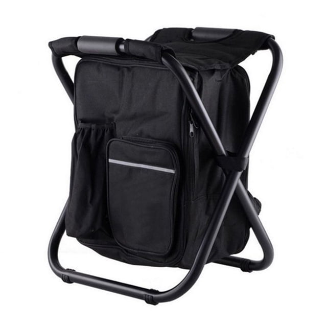 Large Lightweight Backpack Cooler Chair, High Capacity, Keep Stable Portable for Camping, Fishing, Hiking
